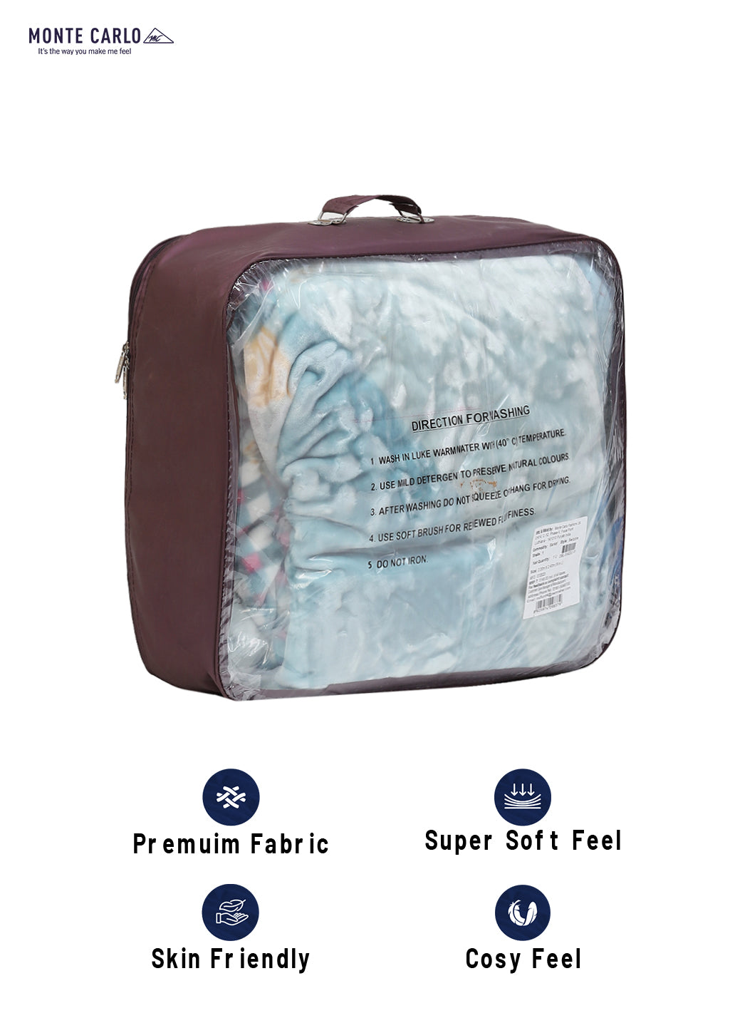 Printed Double Bed Blanket for Heavy Winter -2 Ply