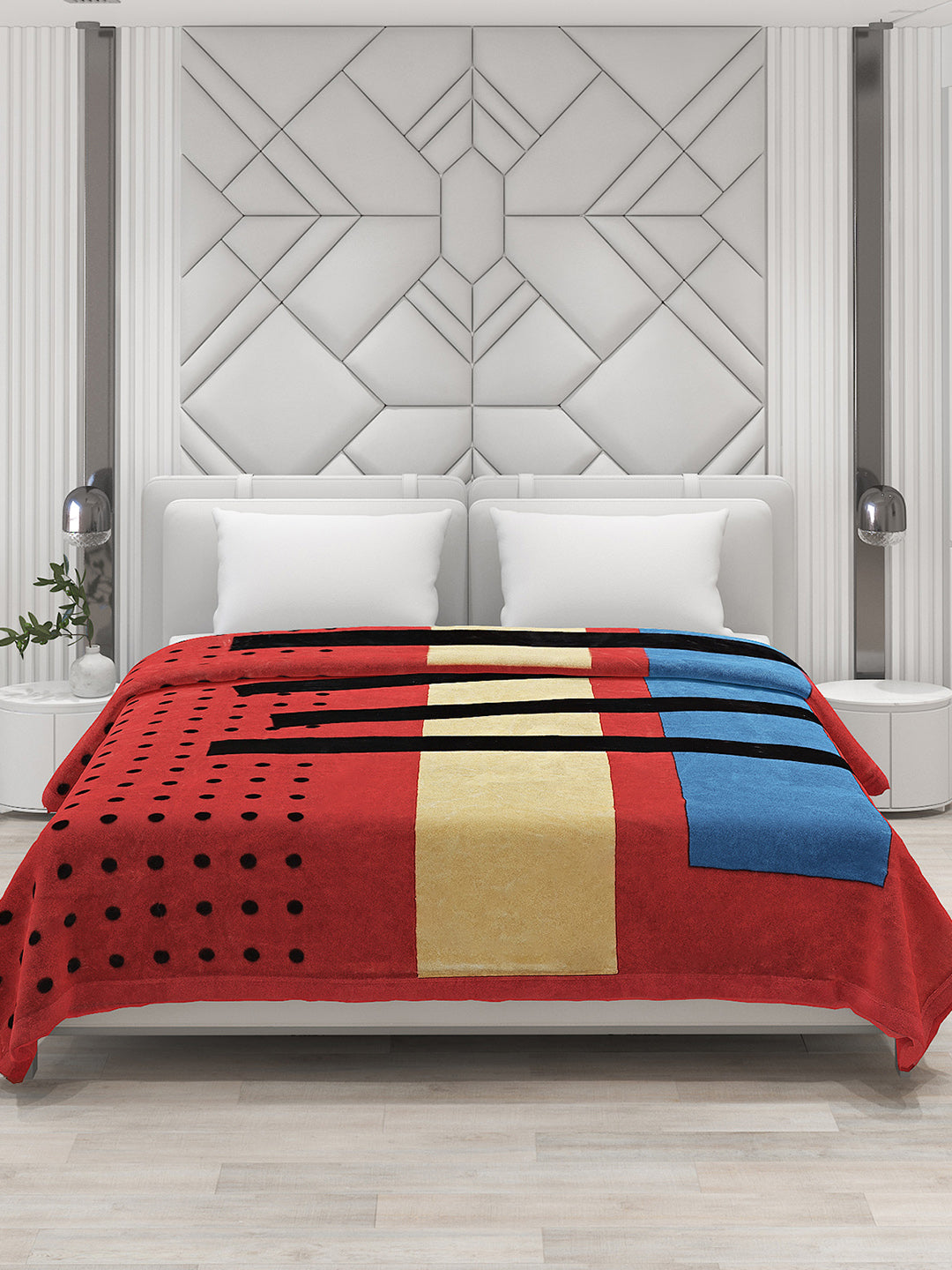 Printed Double Bed Blanket for Heavy Winter -2 Ply