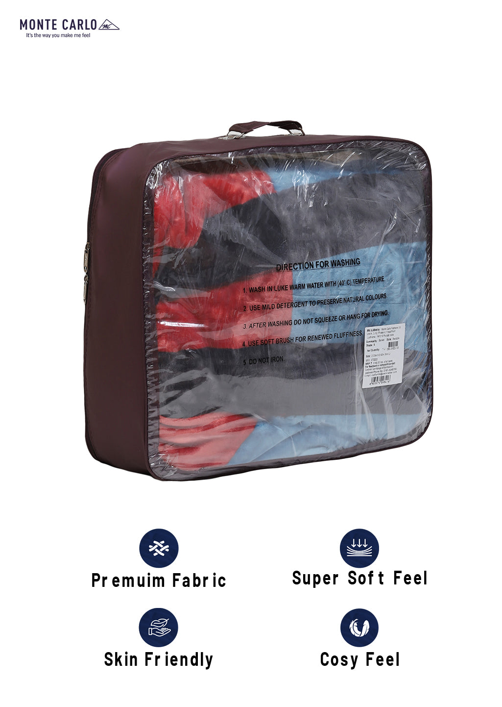 Printed Double Bed Blanket for Heavy Winter -2 Ply