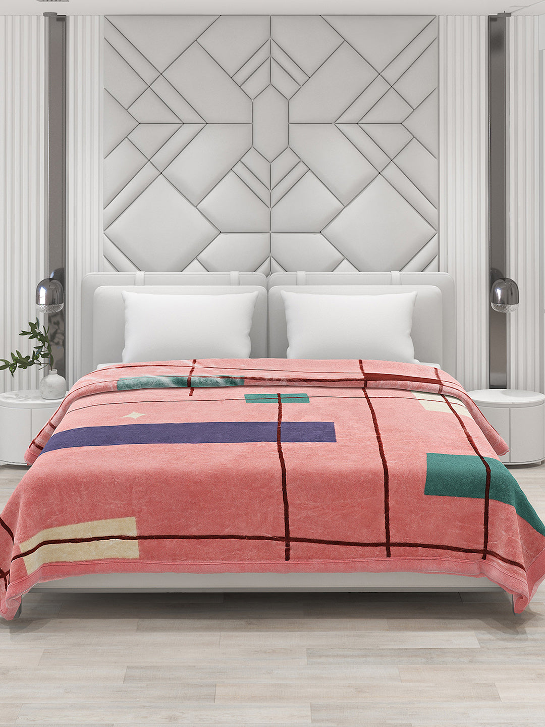 Printed Double Bed Blanket for Heavy Winter -2 Ply