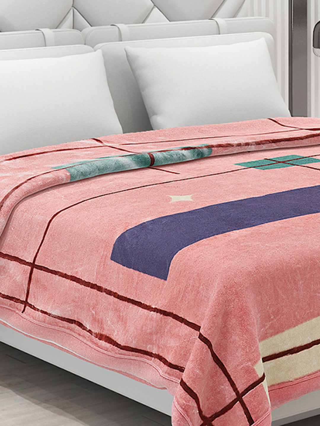 Printed Double Bed Blanket for Heavy Winter -2 Ply
