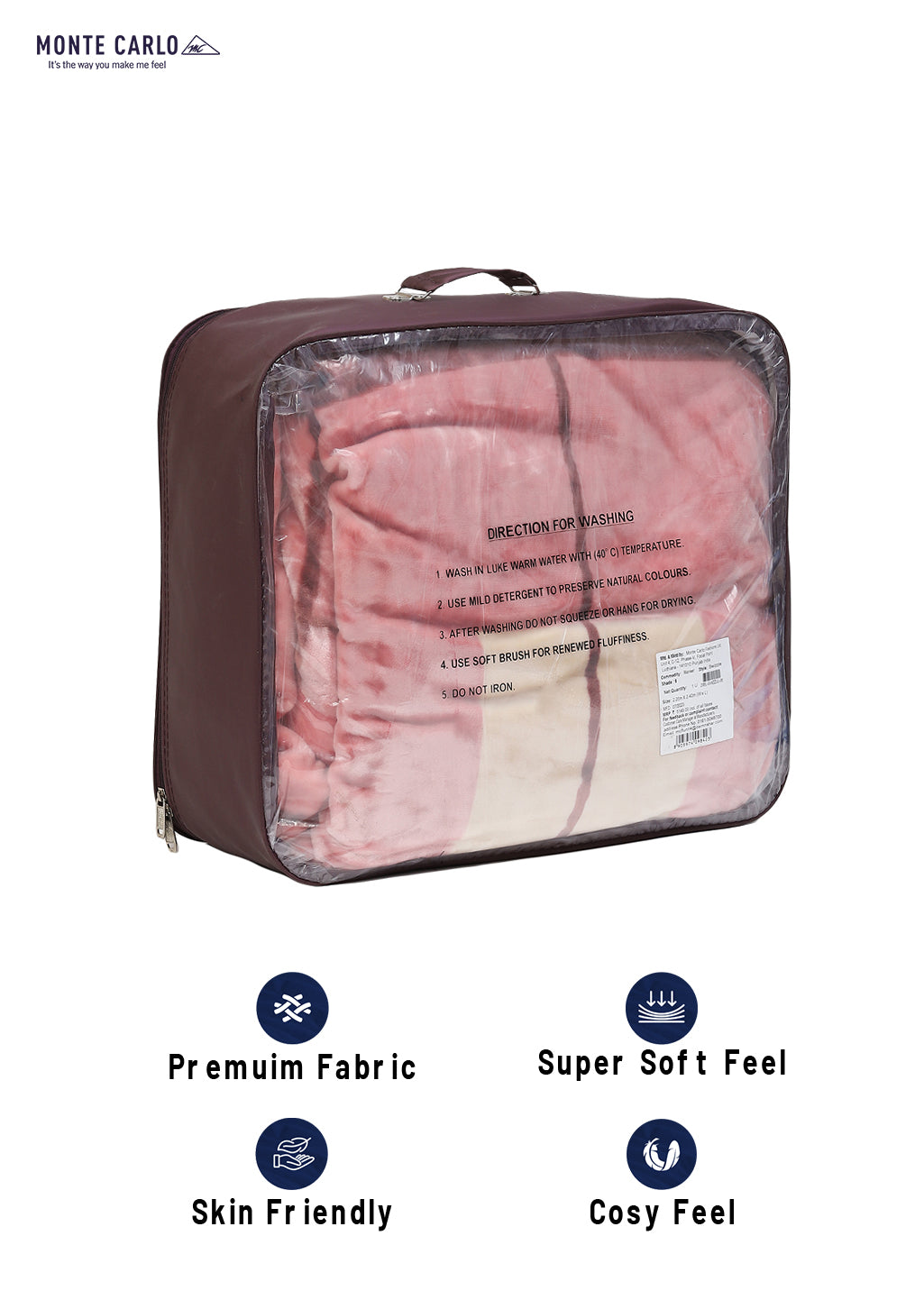 Printed Double Bed Blanket for Heavy Winter -2 Ply