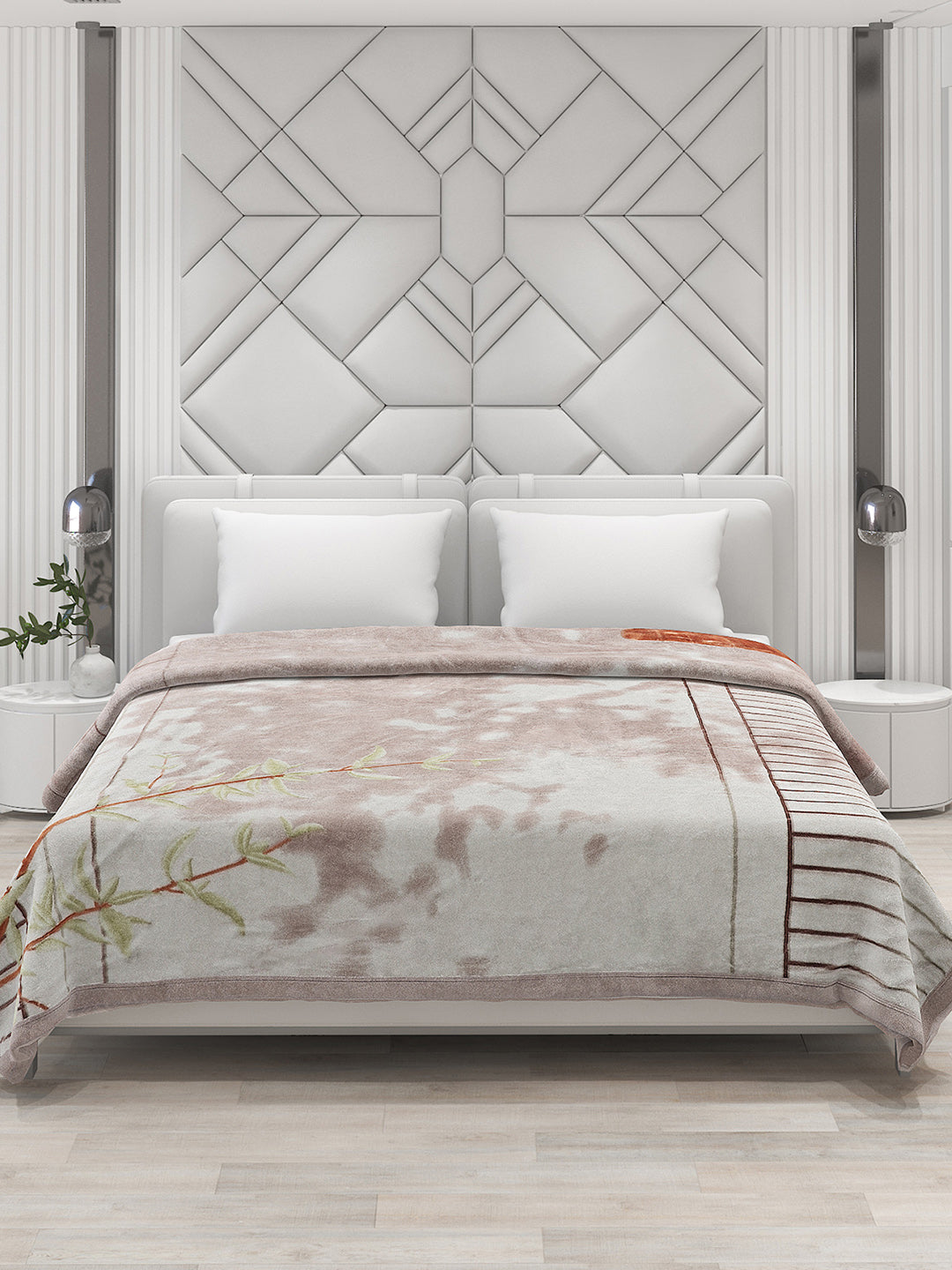 Printed Double Bed Blanket for Heavy Winter -2 Ply