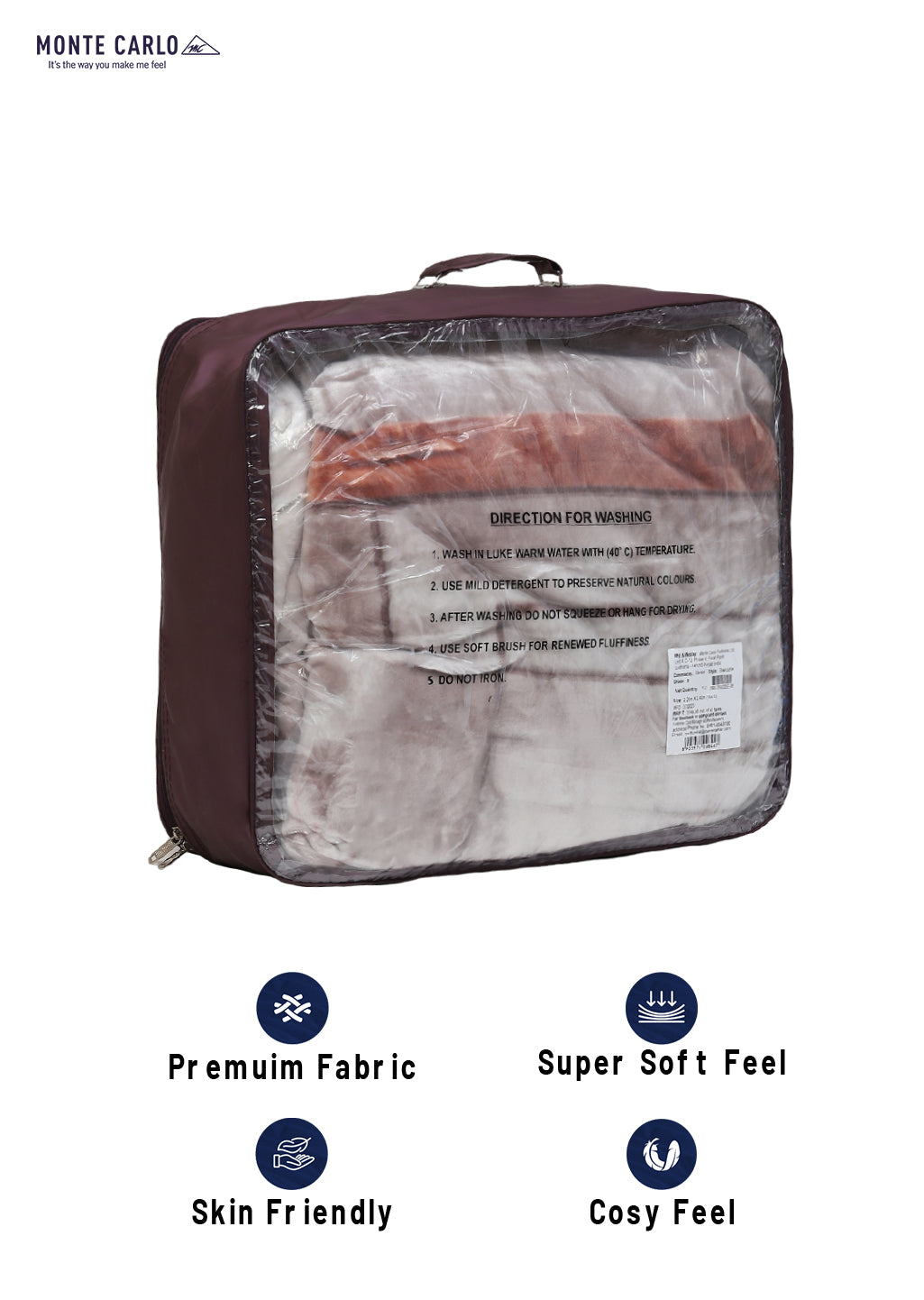 Printed Double Bed Blanket for Heavy Winter -2 Ply