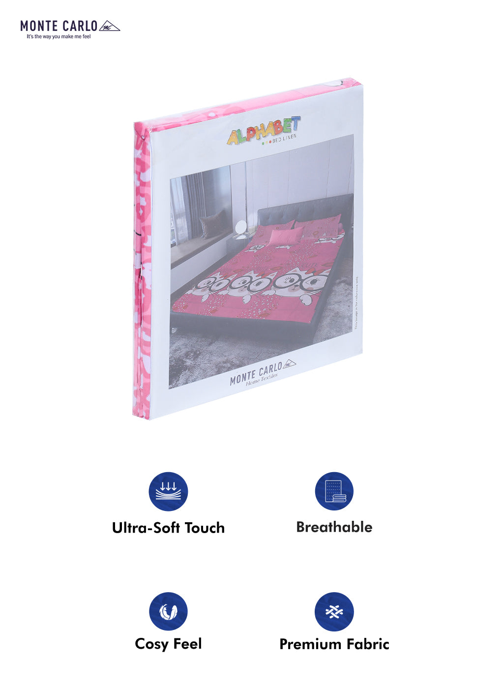 120 GSM  Polyester Double Bed Bedsheet with 2 Pillow Covers - Updated - Updated - Updated