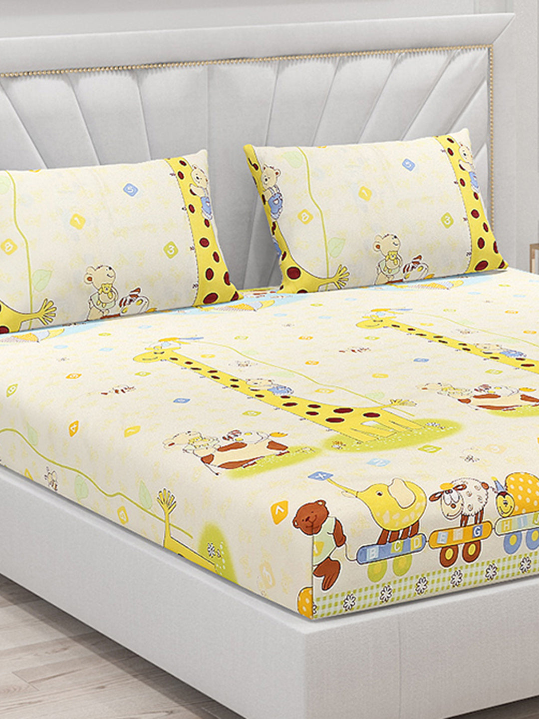 120 GSM  Polyester Double Bed Bedsheet with 2 Pillow Covers - Updated - Updated