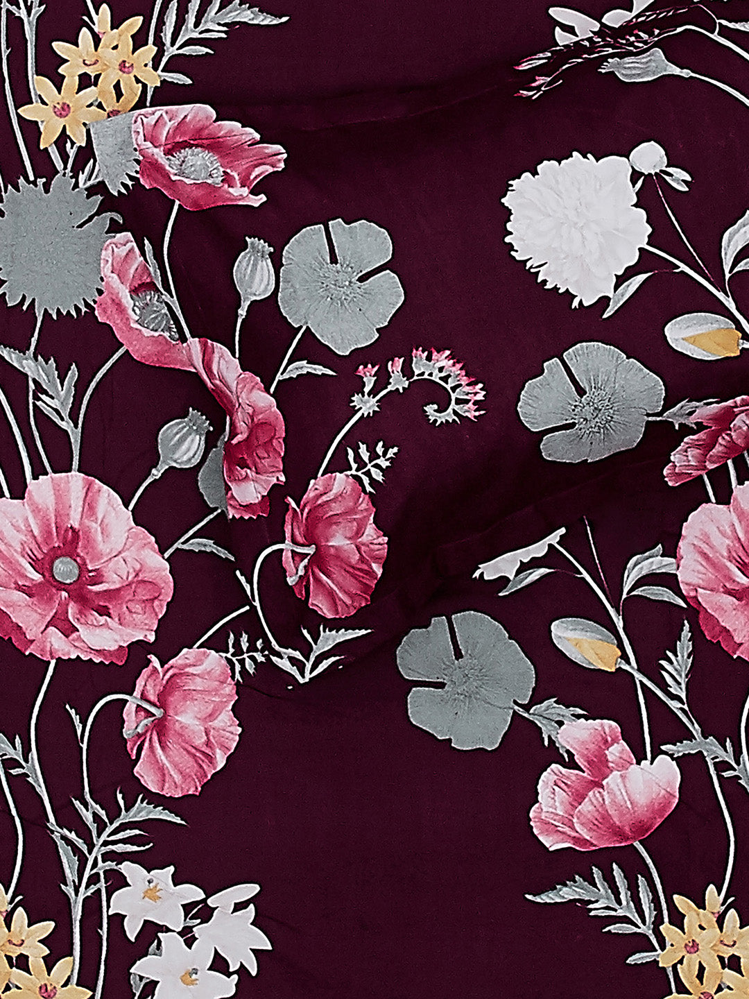 110 GSM Polyester Double Bed Bedsheet with 2 Pillow Covers - Updated - Updated - Updated