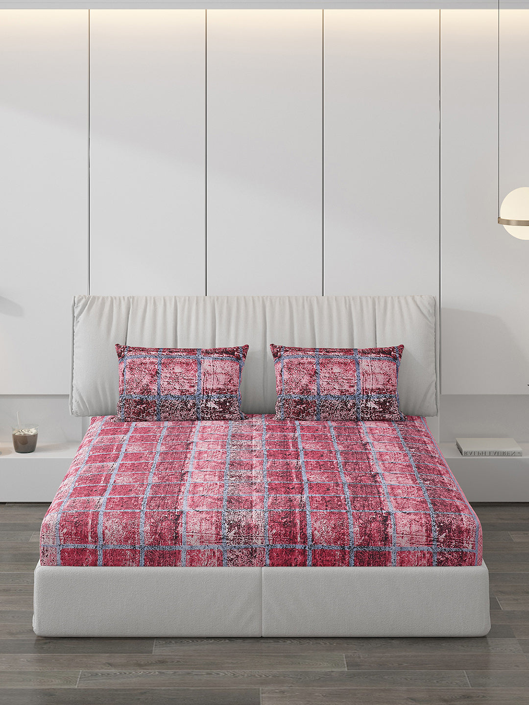120 GSM  Polyester Double Bed Bedsheet with 2 Pillow Covers - Updated - Updated