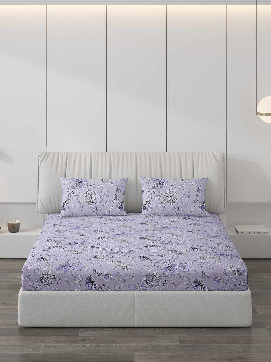 120 GSM  Polyester Double Bed Bedsheet with 2 Pillow Covers - Updated - Updated