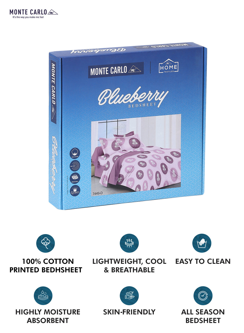 104 TC Cotton Double Bed Bedsheet with 2 Pillow Covers - Updated - Updated - Updated