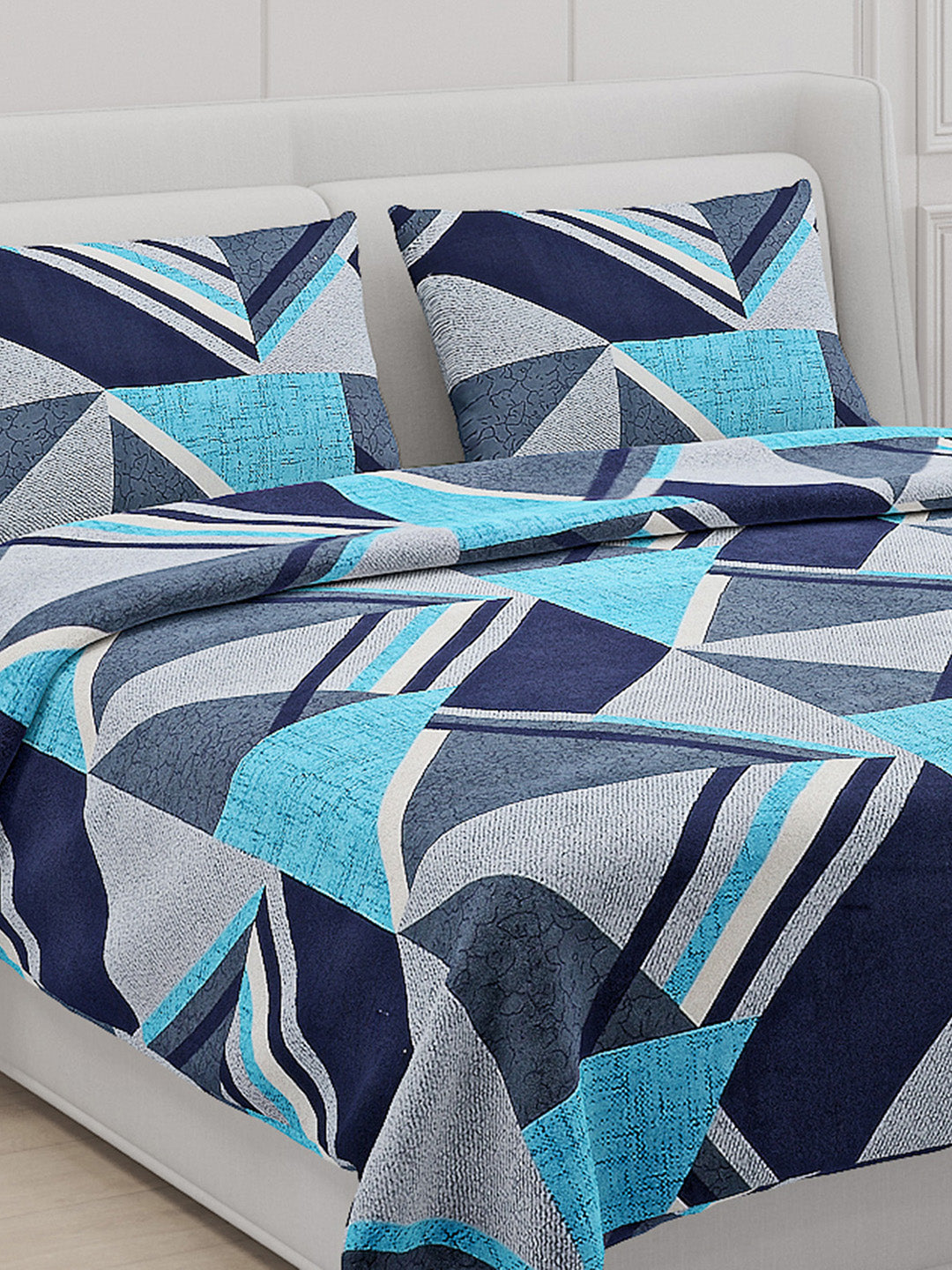 104 TC Cotton Double Bed Bedsheet with 2 Pillow Covers - Updated - Updated - Updated