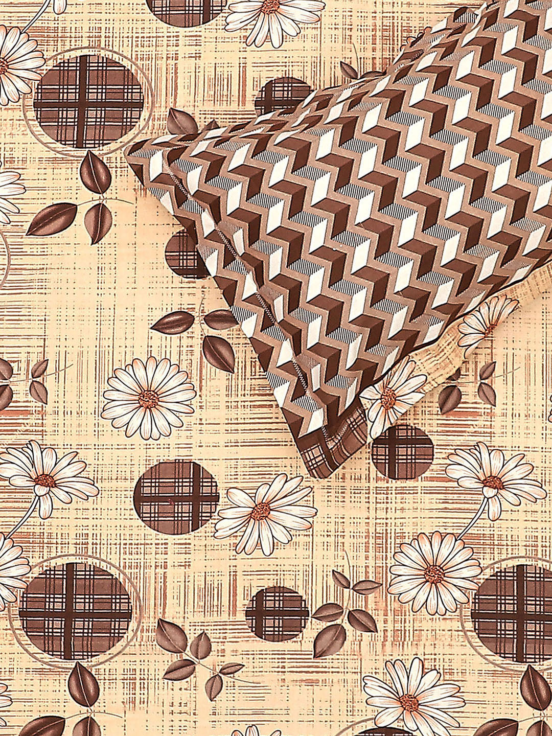 104 TC Cotton Double Bed Bedsheet with 2 Pillow Covers - Updated - Updated - Updated