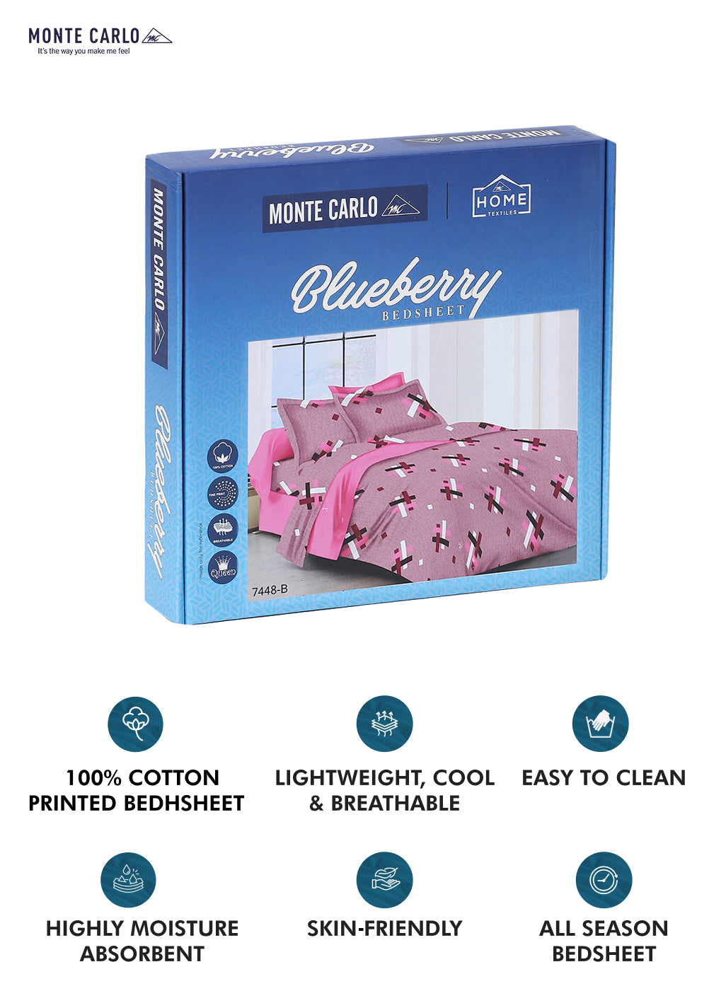 104 TC Cotton Double Bed Bedsheet with 2 Pillow Covers - Updated - Updated - Updated