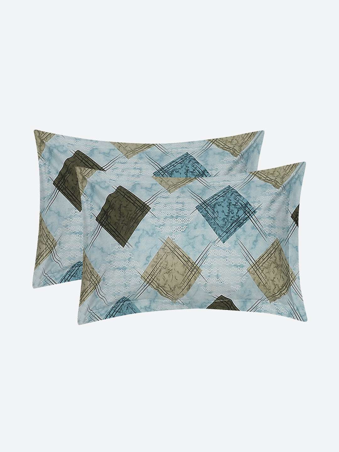 104 TC Cotton Double Bed Bedsheet with 2 Pillow Covers - Updated - Updated