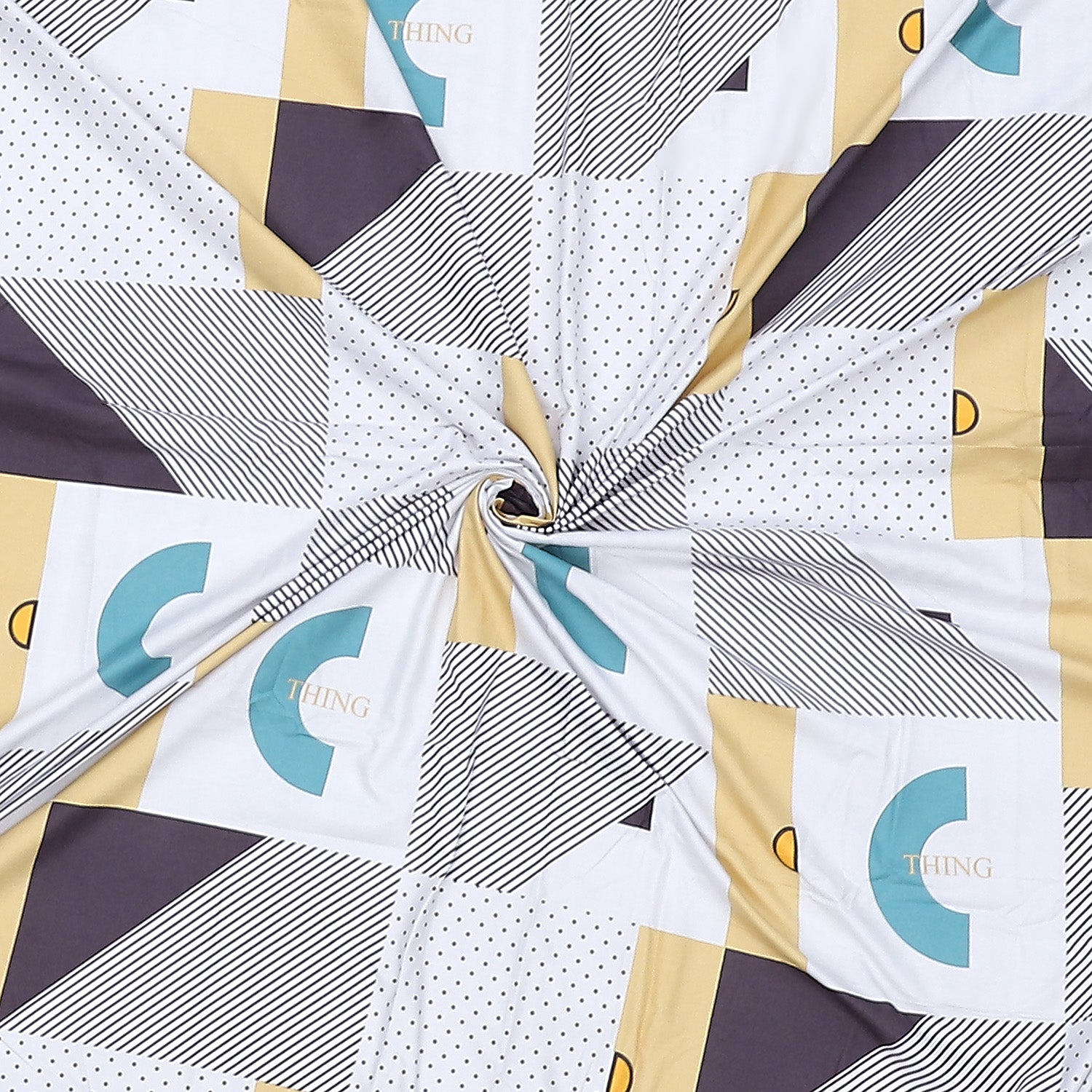 130 GSM Polyester Double Bed Bedsheet with 2 Pillow Covers