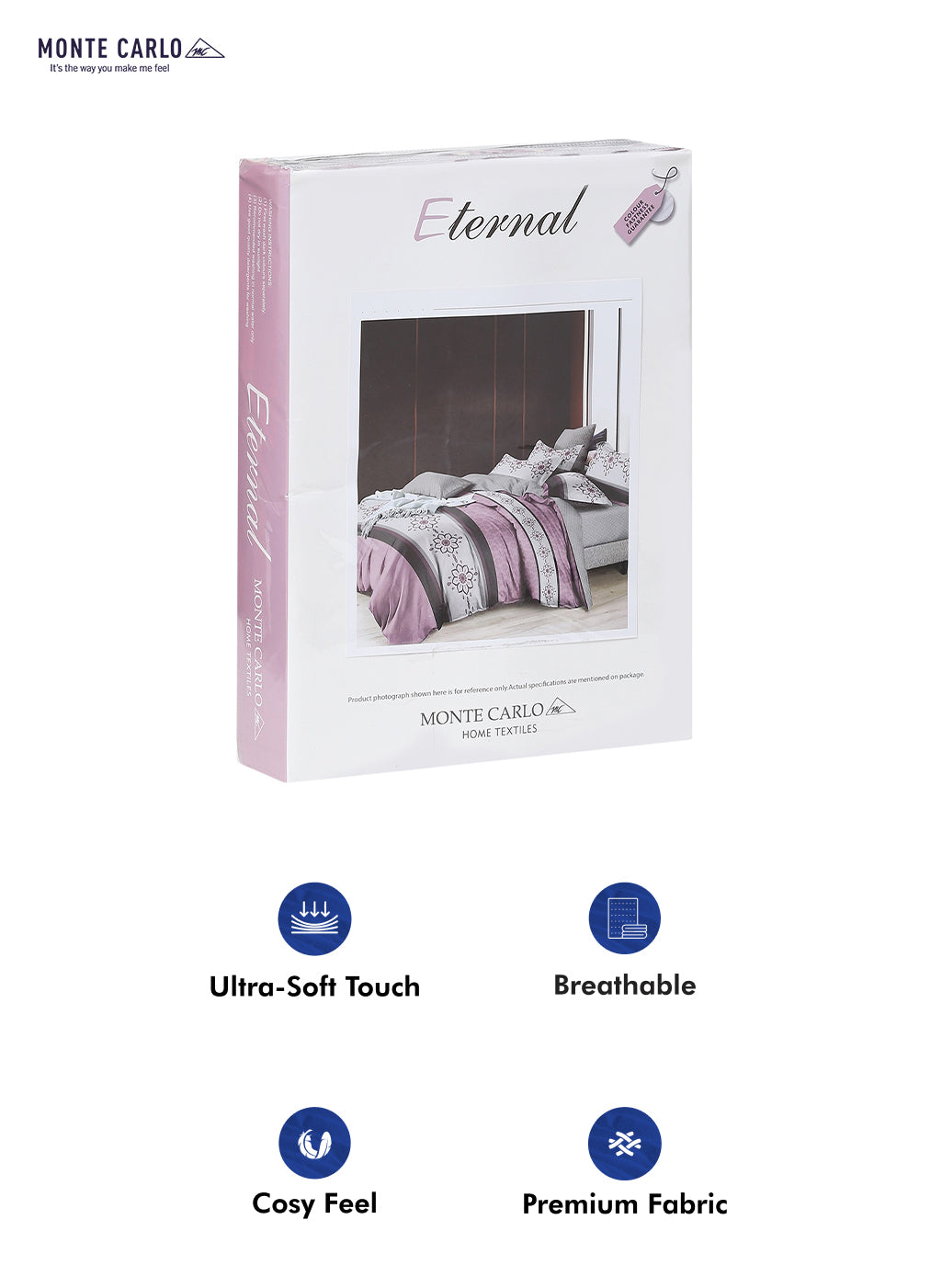 130 GSM Polyester Double Bed Bedsheet with 2 Pillow Covers