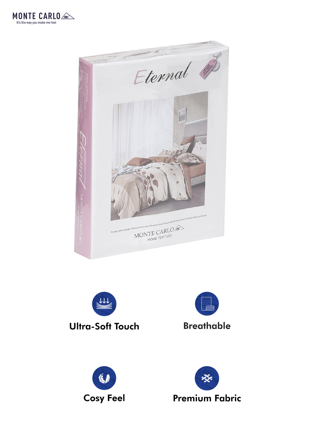 130 GSM Polyester Double Bed Bedsheet with 2 Pillow Covers