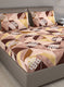 140TC Pure Cotton Queen Bedsheet with 2 Pillow Covers