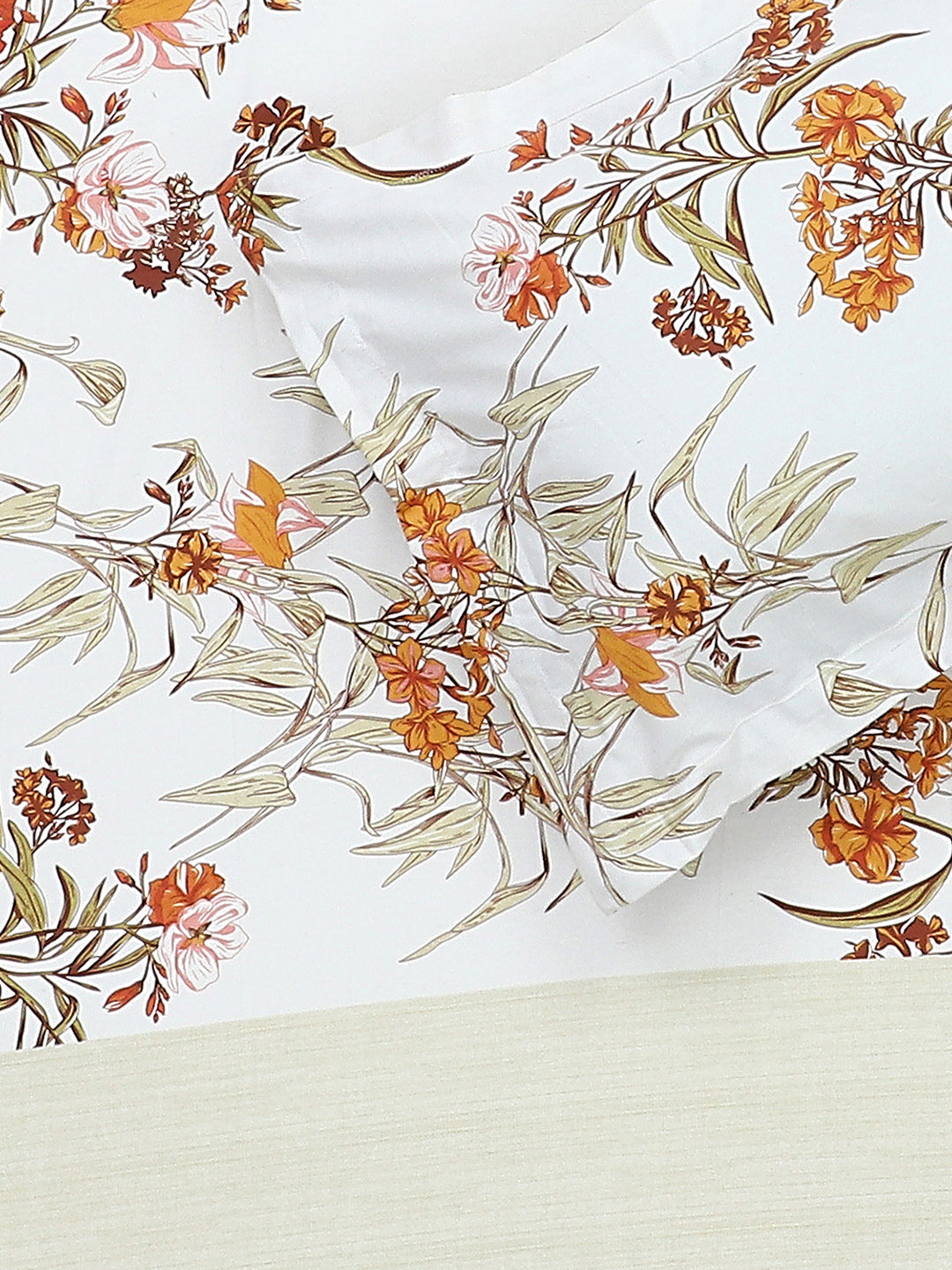 140 TC Cotton Double Bed Bedsheet with 2 Pillow Covers