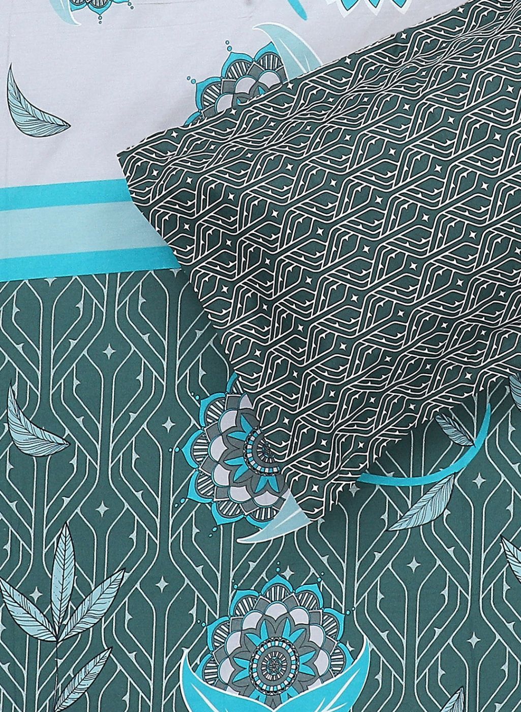 144TC Pure Cotton Single Bedsheet with 1 Pillow Covers