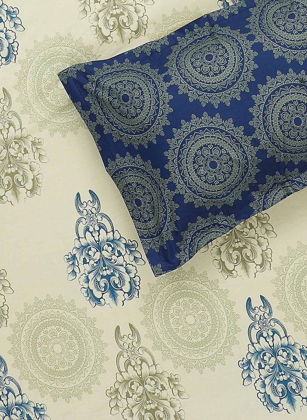 144TC Pure Cotton Single Bedsheet with 1 Pillow Covers