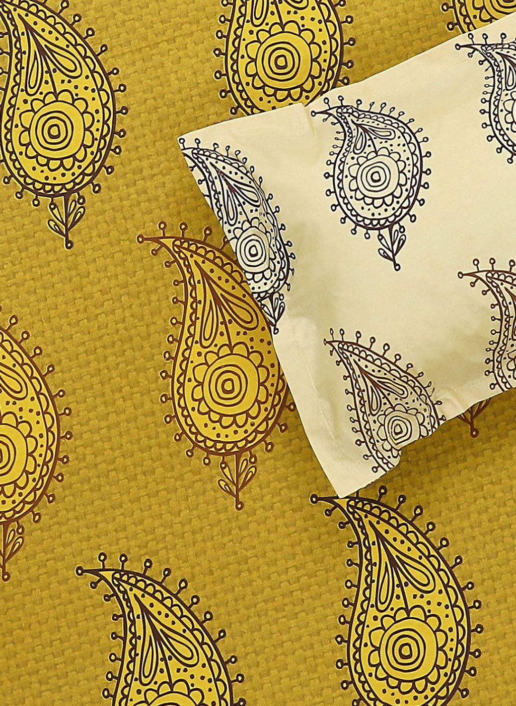 144TC Pure Cotton King Bedsheet with 2 Pillow Covers