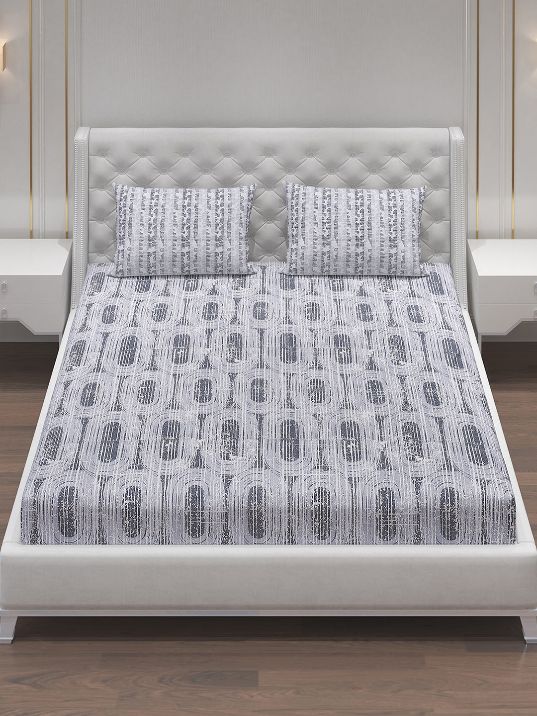 MOCA by Monte Carlo 104 TC Cotton Double Bedsheet with 2 Pillow Covers