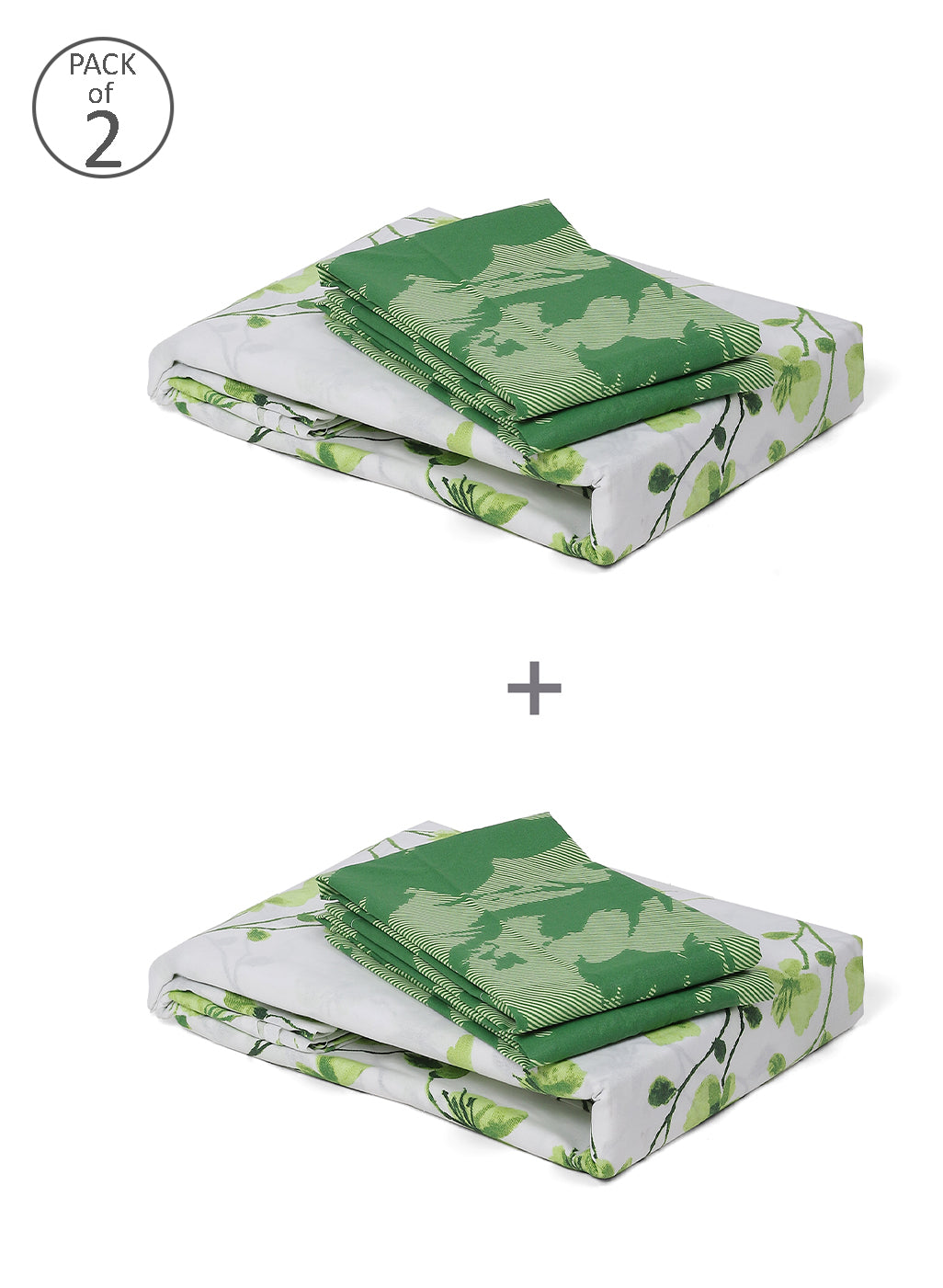 MOCA by Monte Carlo 104 TC Cotton Double Bedsheet with 2 Pillow Covers
