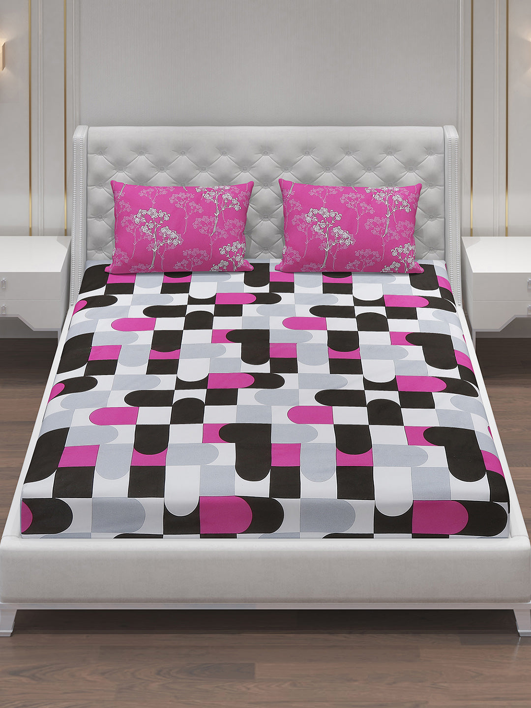 MOCA by Monte Carlo 104 GSM Cotton Double Bedsheet (2 Pcs Set)