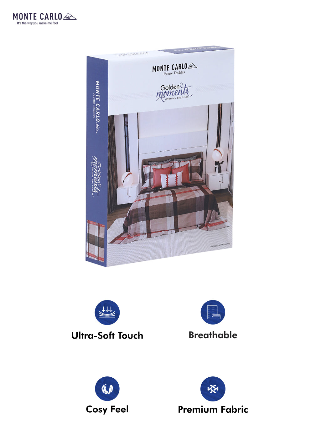 120 GSM  Polyester Double Bed Bedsheet with 2 Pillow Covers - Updated - Updated