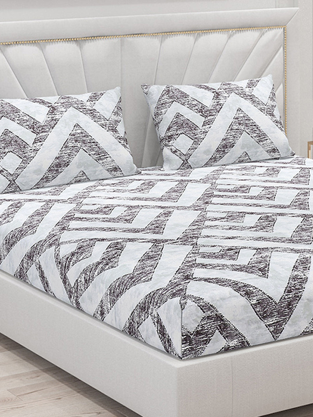 120 GSM  Polyester Double Bed Bedsheet with 2 Pillow Covers - Updated - Updated