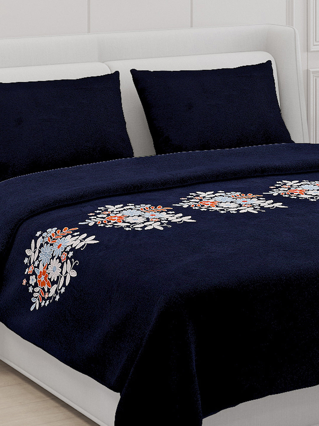 115 GSM Polyester Double Bed Bedsheet with 2 Pillow Covers - Updated - Updated