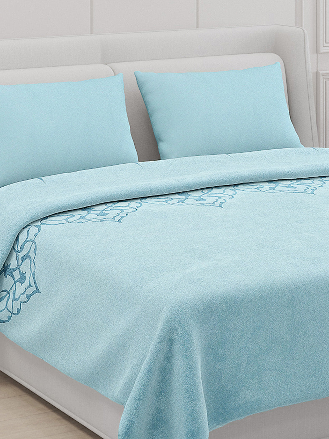 115 GSM Polyester Double Bed Bedsheet with 2 Pillow Covers - Updated - Updated - Updated