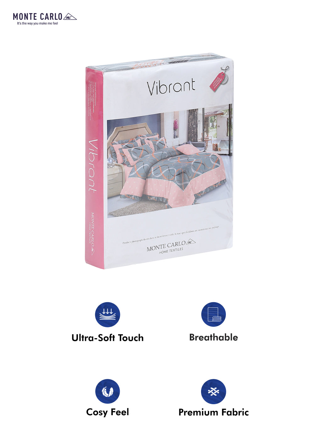 130 GSM Polyester Double Bed Bedsheet with 2 Pillow Covers