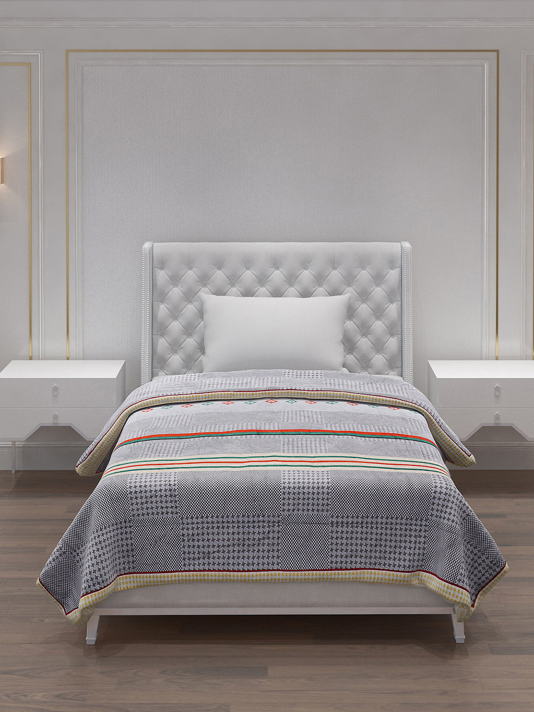 Printed 100% Polyester Single Bed Comforter for AC Room