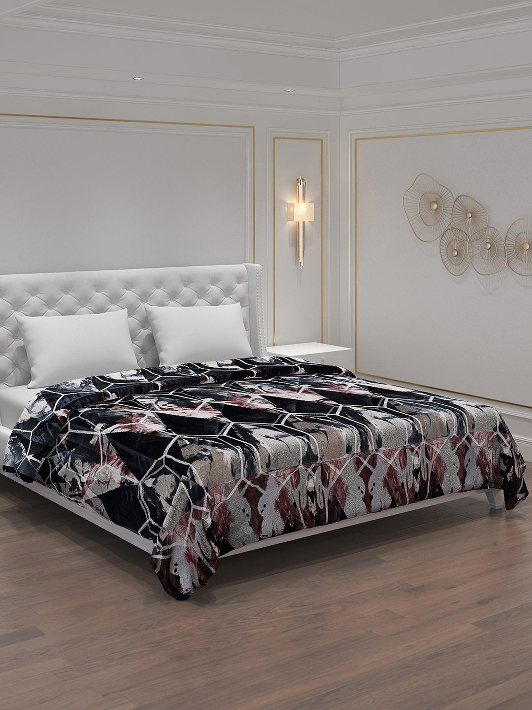Printed Polyester Double Bed Comforter for Winter