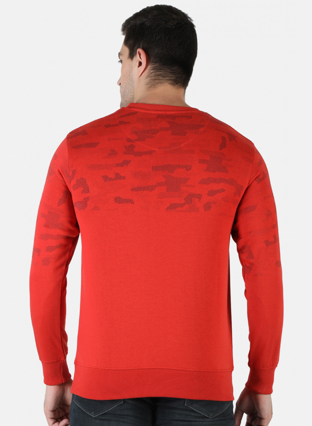 Men Orange Printed Sweatshirt