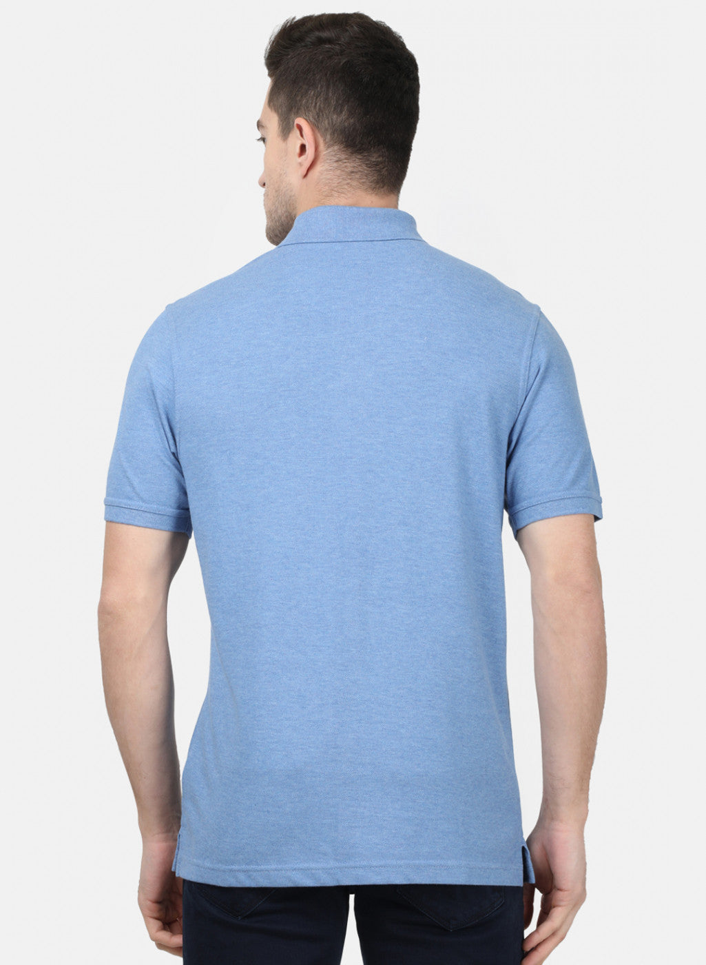Mens Blue Plain T-Shirts