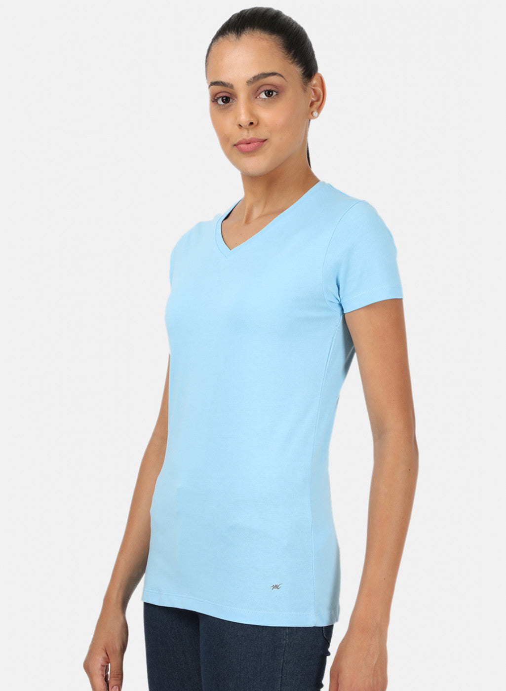 Womens Blue & Sea Green Plain Top 2Pc Set