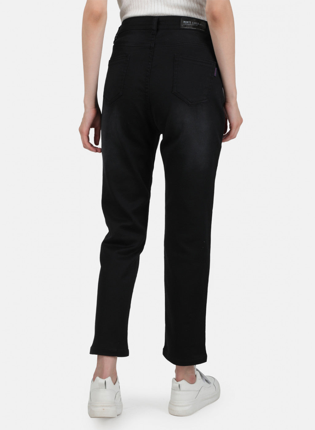 Womens Black Light Wash Denim