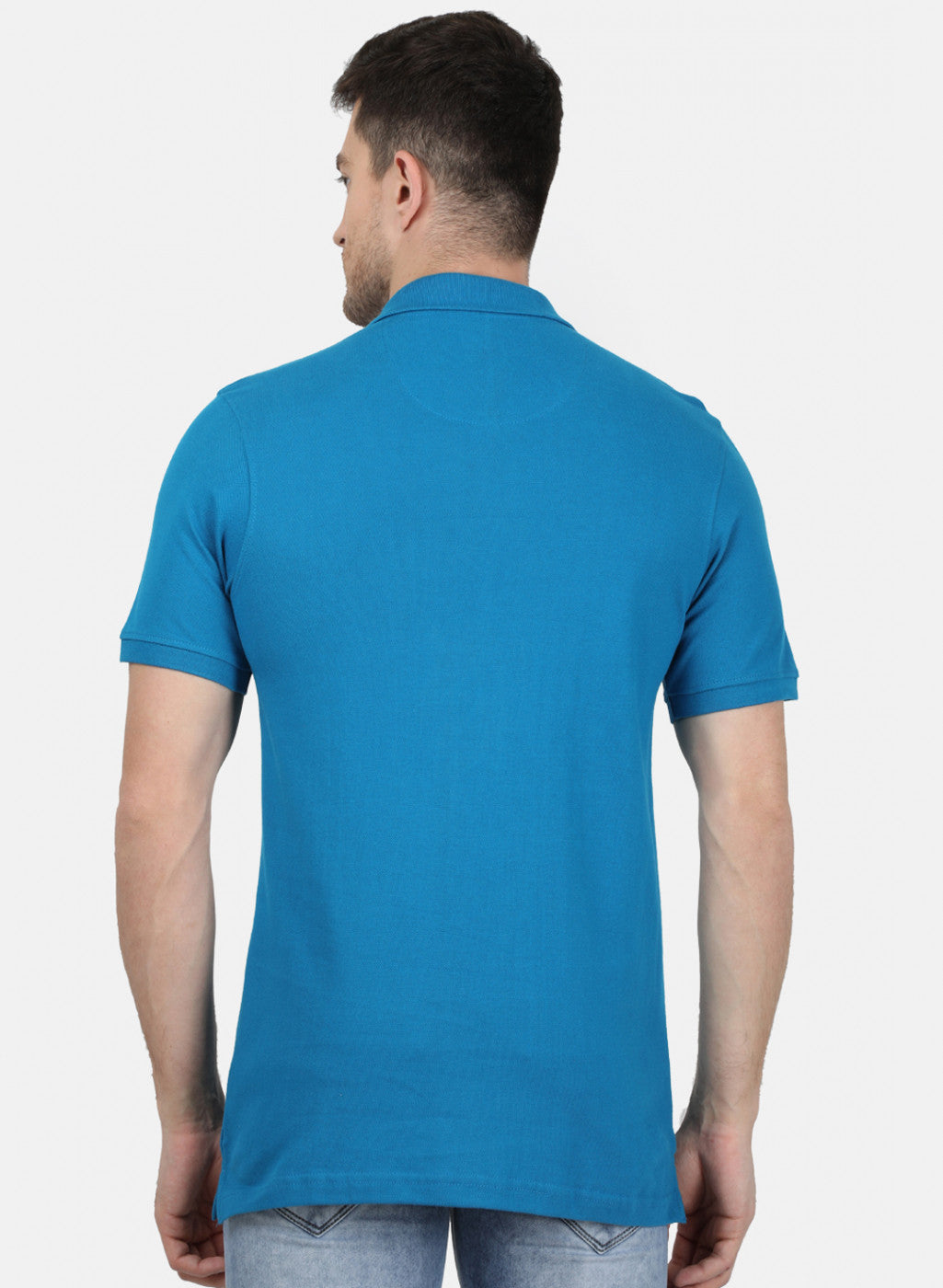 Mens Blue Plain T-Shirt