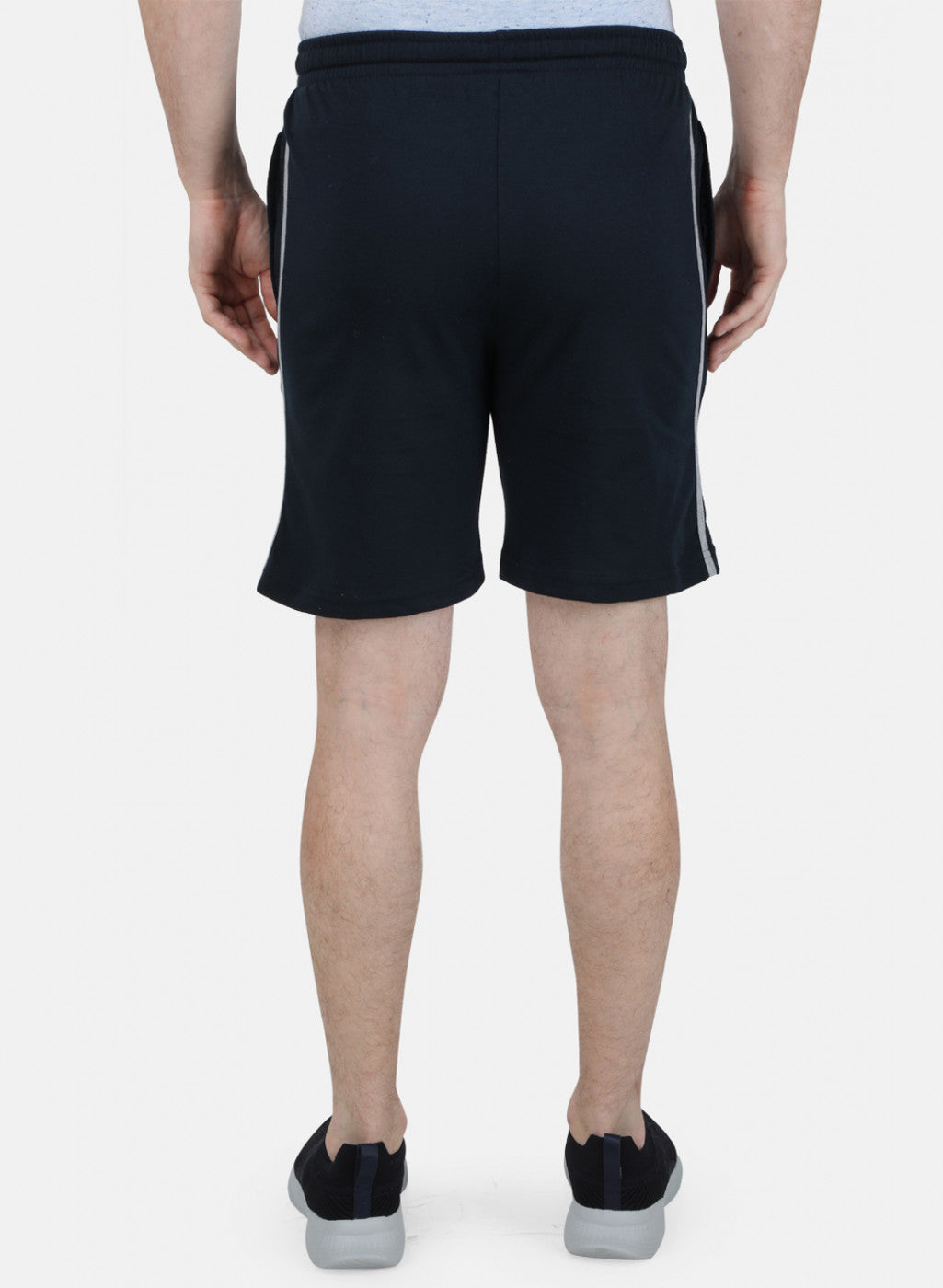 Mens NAvy Blue Plain Bermuda