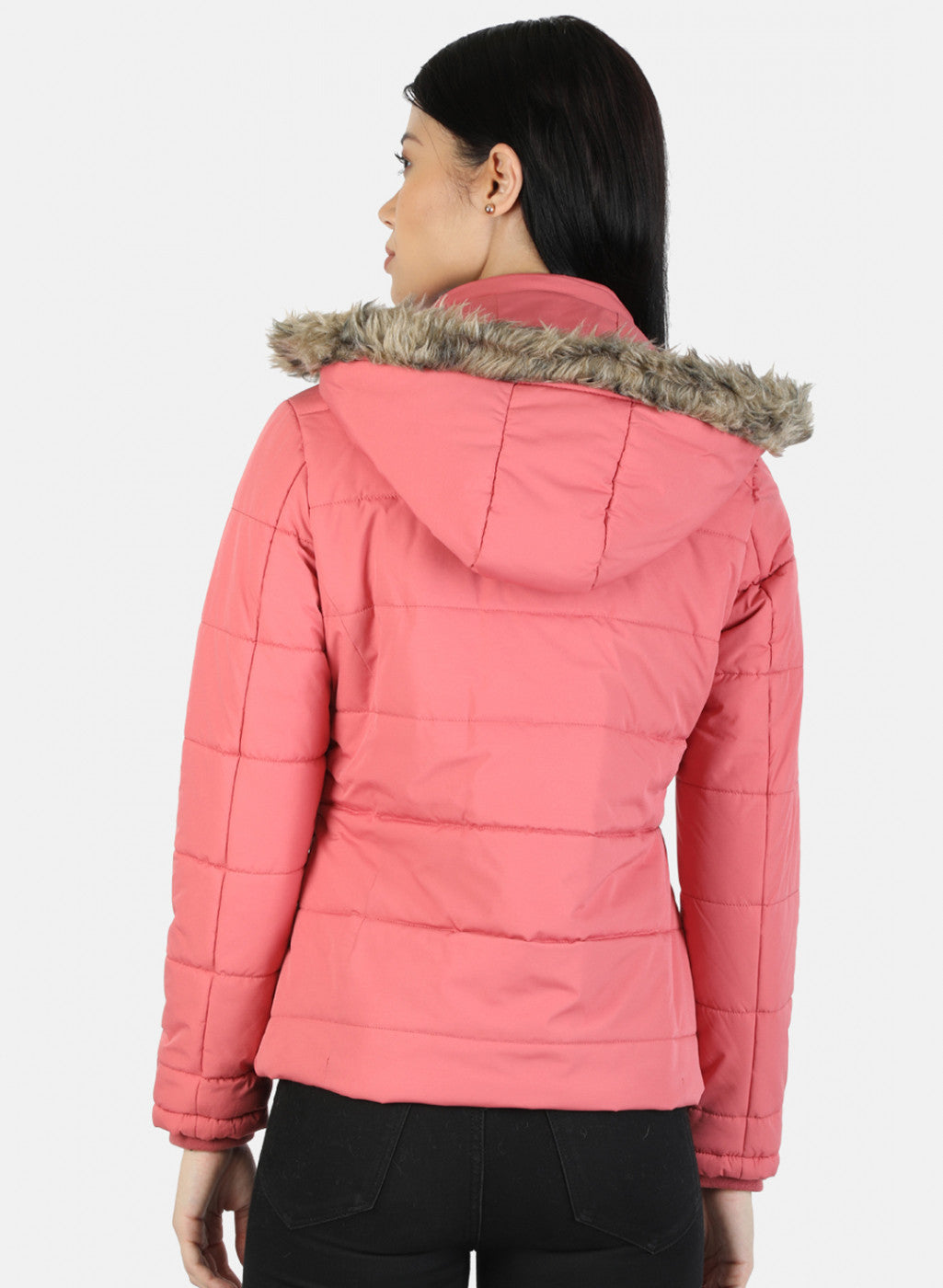 Women Pink Plain Jacket