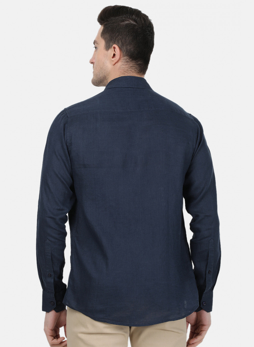 Mens NAvy Blue Solid Shirt
