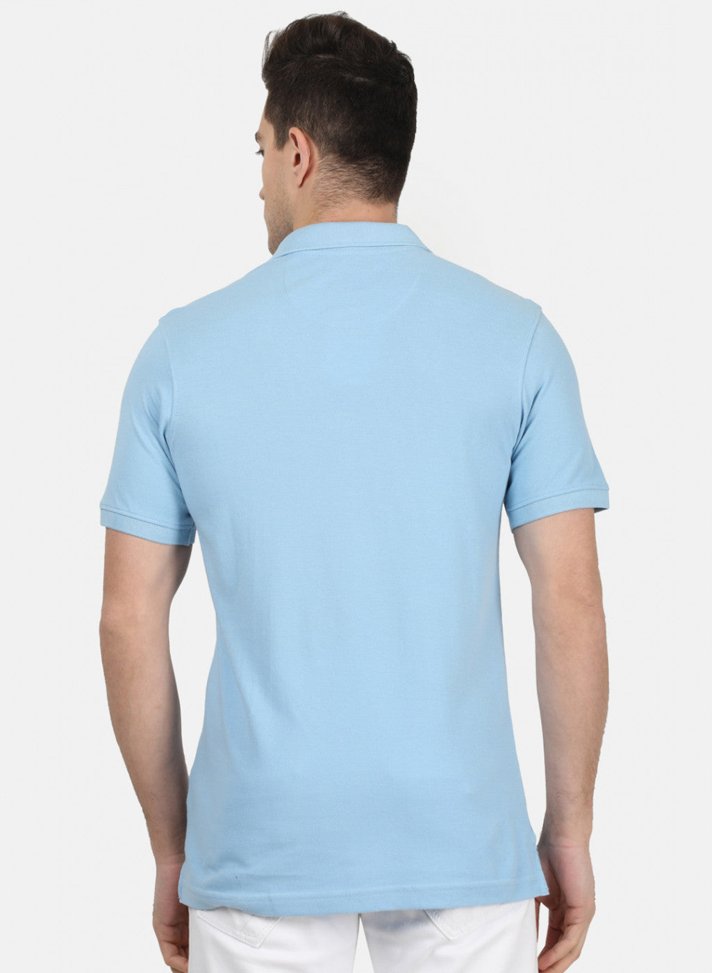 Mens Sky Blue Plain T-Shirt