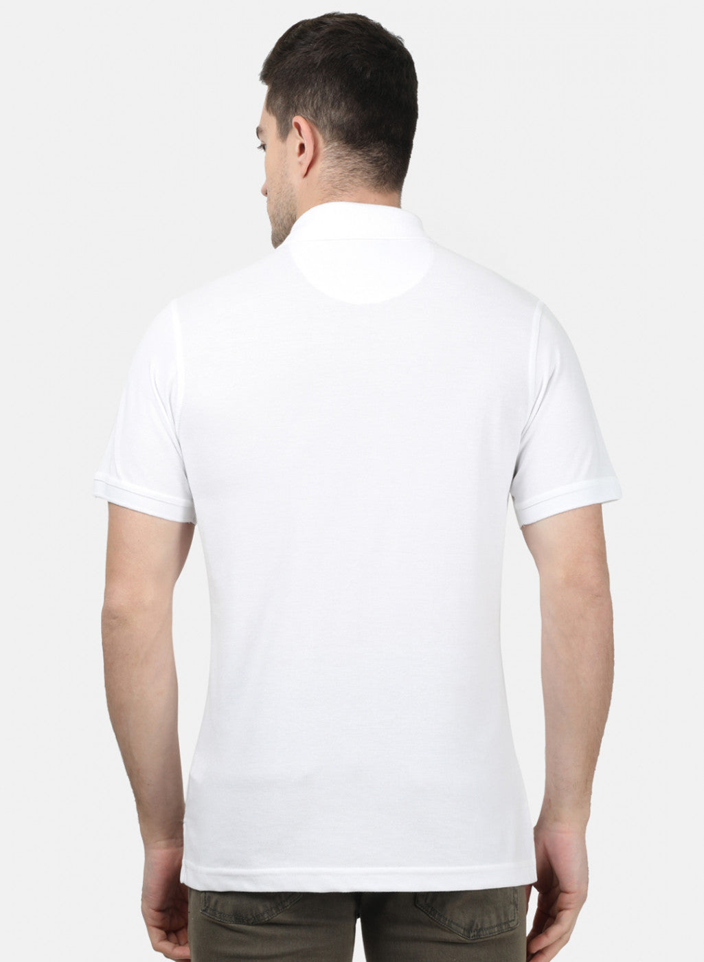 Mens White Plain T-Shirts