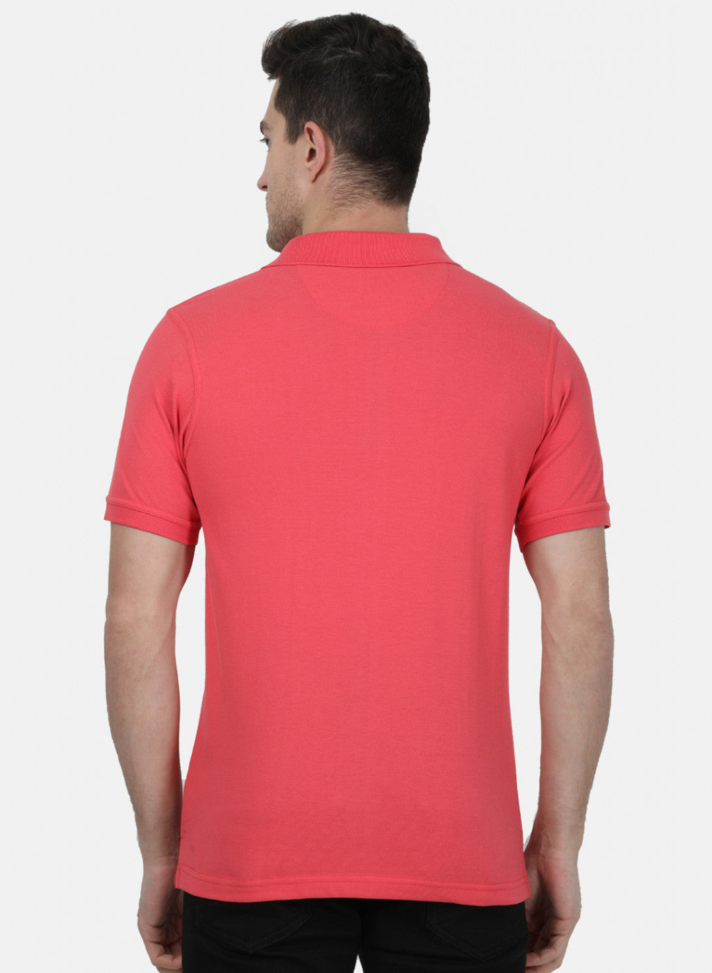 Mens Red Plain T-Shirt