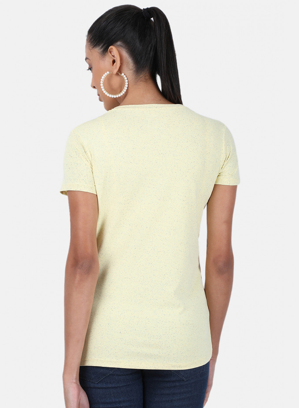 Womens Yellow Plain Top