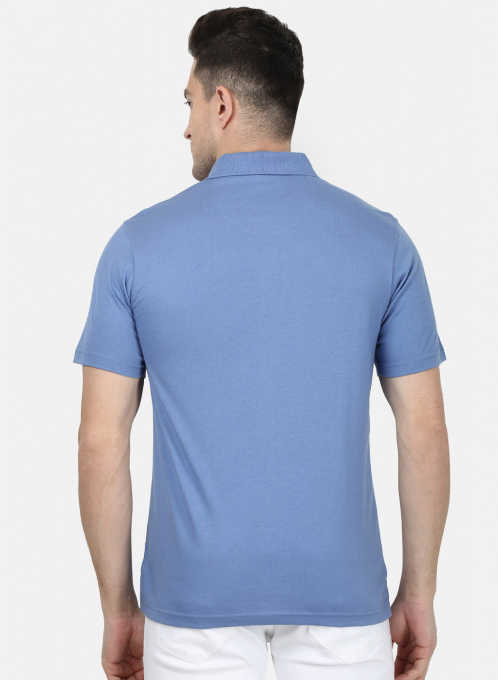 Mens Blue Plain T-Shirt