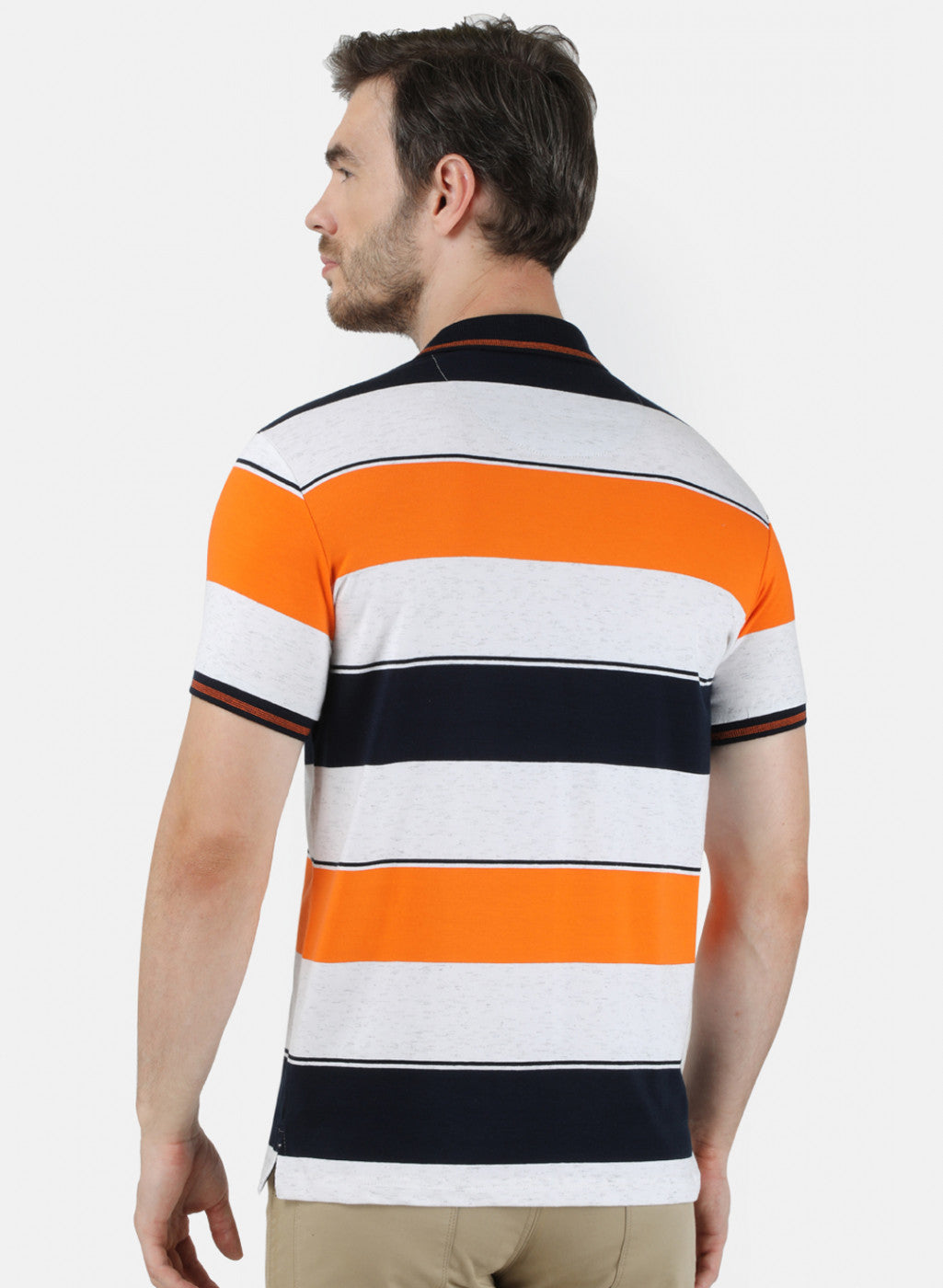Mens Orange Stripe T-Shirt
